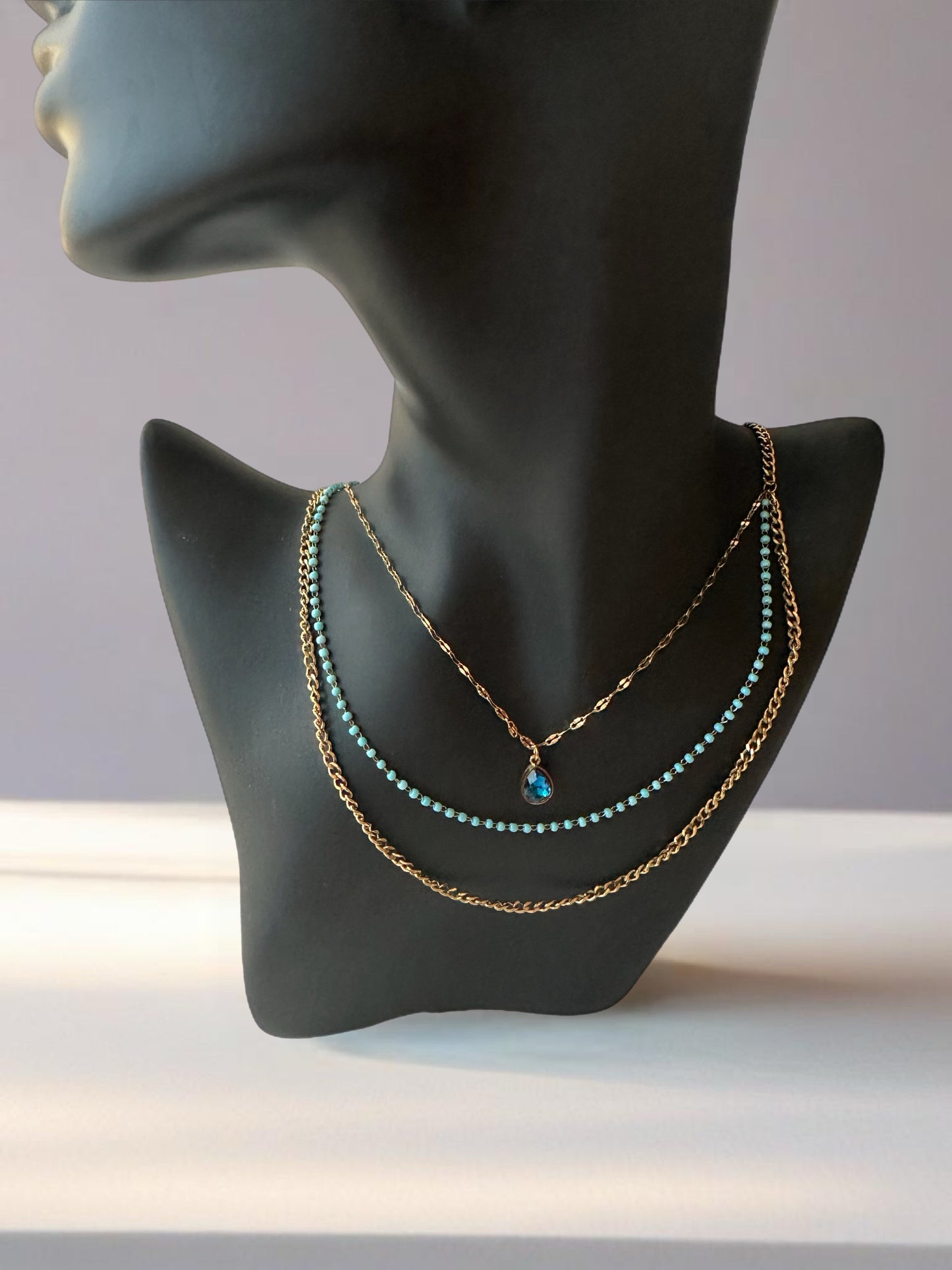 Dainty waterproof charm necklace