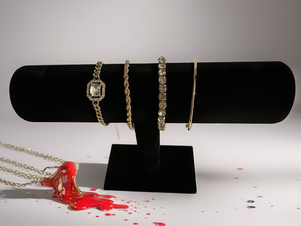 Vintage gold bracelet, adjustable - set