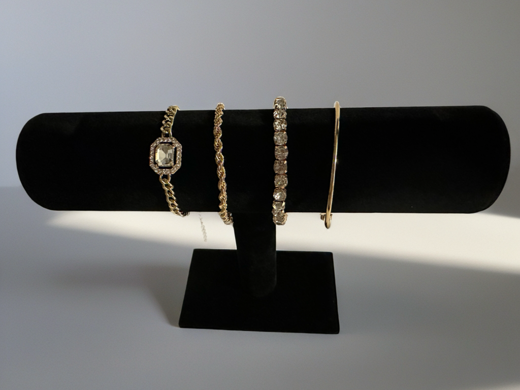 Vintage gold bracelet, adjustable - set