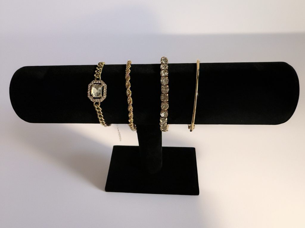 Vintage gold bracelet, adjustable - set
